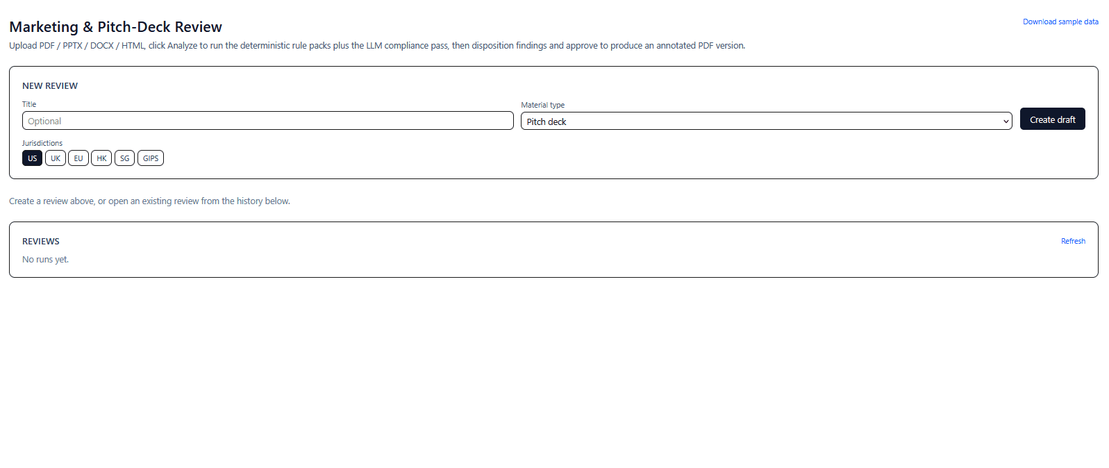 Marketing Review screenshot